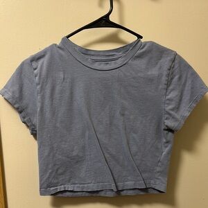 Aeropostale Gray Crop T-Shirt Short Sleeve